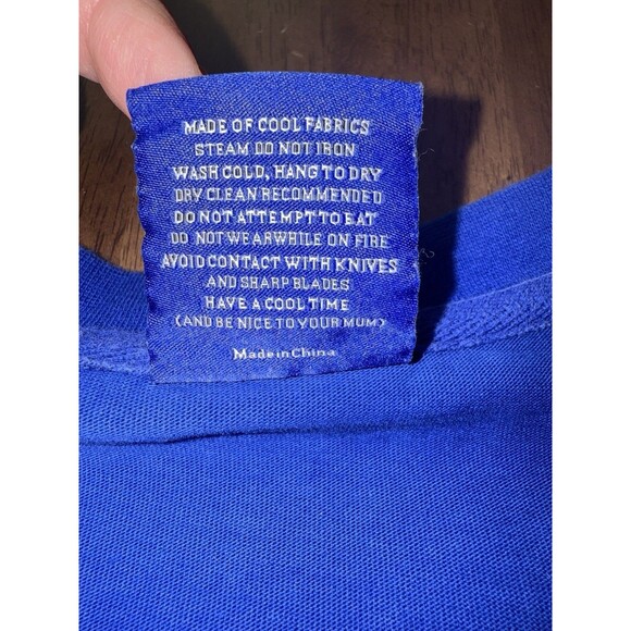 VC Playcool Blue T-Shirt M Embroidered Graphic Butterfly Tee Harajuku - Picture 8 of 14